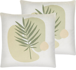 MICROSORUM - Sierkussen set van 2 - Groen - 45 x 45 cm - Polyester