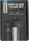 Stanley Adventure Pre|Party Shot Glass + Flask Set | Hammertone Green | BPA-Vrije shotglazen & heupfles | Roestvrijstalen borrelglazen & zakflacon | Makkelijk opstapelen & opbergen