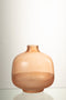 J-Line vaas Hany - glas - perzik - small - Ø 17 cm