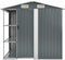 vidaXL - Tuinschuur - met - rek - 205x130x183 - cm - ijzer - grijs