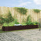 vidaXL - Tuin - Verhoogd - Bed - Bruin - 400x80x44 - cm - Gegalvaniseerd - Staal