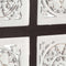 vidaXL - Wandpaneel - handgesneden - 40x40x1,5 - cm - MDF - zwart - en - wit
