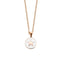 CO88 Collection Majestic 8CN 26043 Stalen Collier met Hanger - Rond met Ster Ø 15 mm - Lengte 42 + 5 cm - Rosékleurig / Wit