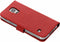 Selencia Hoesje Geschikt voor Samsung Galaxy S5 Plus / S5 Neo / S5 Hoesje Met Pasjeshouder - Selencia Echt Lederen Bookcase - Rood