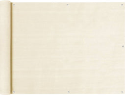 vidaXL - Balkonscherm - 90x300 - cm - HDPE - crèmekleurig