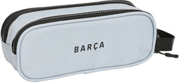 Pennenetui met 2 vakken F.C. Barcelona Grijs 21 x 8 x 6 cm