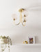 ANADYR - Plafondlamp - Beige/Goud - Metaal/Glas