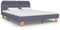 vidaXL - Bedframe - met - LED - zonder - matras - stof - lichtgrijs - 150x200 - cm