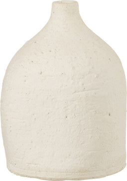 J-Line vaas Enya Fles - keramiek - wit - small