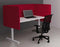 Akoestisch bureauscherm Lucia breed 140CM hoog 53CM kleur lucia Licht grijs PO02 kleur beugel Zwart (RAL9005)