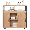 Eugad Smal Badkamerkast met 2 Open Vakken en Verstelbare Plank Licht Zwart Eiken 70 x 71,5 x 20 cm