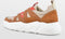 PS Poelman Year - Dames Leren Chunky Runner Sneaker - Mesh en Suéde - Bruin Beige Rood - Maat 37