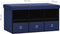 vidaXL - Opbergbank - inklapbaar - 76x38x38 - cm - kunstlinnen - blauw