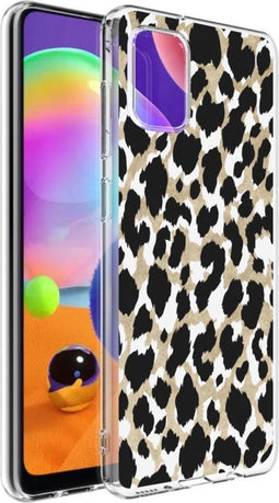 iMoshion Hoesje Geschikt voor Samsung Galaxy A31 Hoesje Siliconen - iMoshion Design hoesje - Goud / Zwart / Golden Leopard
