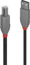 USB A to USB B Cable LINDY 36672 Black 1 m
