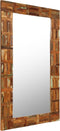 vidaXL - Wandspiegel - 60x60 - cm - massief - gerecycled - hout