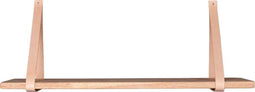 House Nordic Forno Plank - Plank in natuurlijke olie met bruine leren riemen 120x20 cm