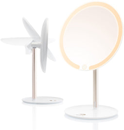 ETA Fenité - Make Up Spiegel - 90° Kantelbaar Draadloos USB-C Verlichting Instelbaar Ø 17,8 cm - Wit