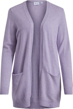 Vila VIRIL OPEN L/S KNIT CARDIGAN - Dames Vest - Zachte brei kwaliteit - Pastel Lilac - M
