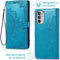 iMoshion Hoesje Geschikt voor Motorola Moto G82 / Moto G52 Hoesje Met Pasjeshouder - iMoshion Mandala Bookcase - Turquoise