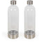 Set van 2 carbonisatieflessen - LIVOO - DOM464AC1 - 2 x 1L - Compatibel met LIVOO DOM464 - PET-fles