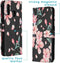 iMoshion Hoesje Geschikt voor Samsung Galaxy A20e Hoesje Met Pasjeshouder - iMoshion Design Softcase Bookcase - Zwart / Roze / Blossom Watercolor Black