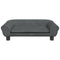 Kinderbank 70x45x26 cm fluweel donkergrijs