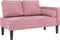 vidaXL - Chaise - longue - met - kussens - fluweel - roze