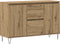 vidaXL - Dressoir - 104x35x70 - cm - bewerkt - hout - artisanaal - eikenkleurig