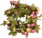Kerstslingers met bloemen 6 st 215 cm roze