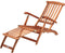 Casaria Queen Mary - Ligstoel - Acaciahout verstelbare rugleuning - Bruin