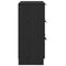 vidaXL - Zwart - Eiken - Dressoir - 60x30x70 - cm - Gemaakt - van - Hout