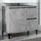vidaXL - wastafelkast - 65x33x60 - cm - bewerkt - hout - betongrijs