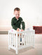 Angel Toys - houten poppenmeubel bedje verstelbaar - hout - wit/roze