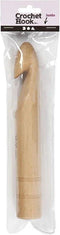 Haaknaald, 35, l: 23 cm, 1 stuk, berkehout