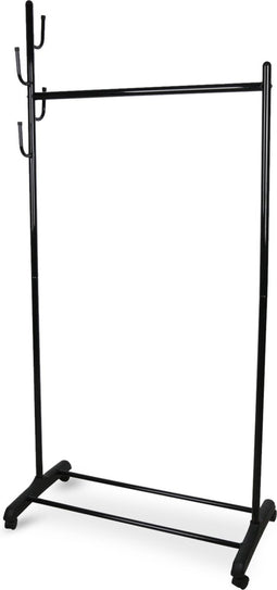 MiRi Kledingrek –【Op Wieltjes】– Garderoberek – Metaal – 176x83x45 – Zwart – Zonder Boren