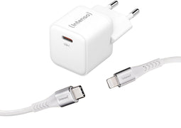 Intenso W30C - GaN Voedingsadapter 30W + C315L Lightning Kabel - Snelladen PD 3.0