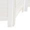 vidaXL - Kamerscherm - met - 5 - panelen - massief - paulowniahout - wit