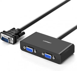 UGREEN 40254 - VGA Splitter - 2 VGA Vrouwelijk - Zwart