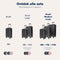 TRVLMORE Kofferset - 3 Delig - 38L Handbagage + 70L en 110L Ruimbagage - Lichtgewicht - Zwart