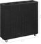 vidaXL - Plantenbak - verhoogd - met - 4 - potten - 80x22x79 - cm - poly - rattan - bruin