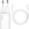 Baseus TZCCSUP-B02 - Reislader 20W met USB-C naar Apple Lightning Kabel 1m - Wit
