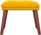 vidaXL - Voetenbank - 45x29,5x35 - cm - fluweel - mosterdgeel