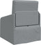 vidaXL - Ligbed - en - zetel - 2-in-1 - Lichtgrijs - 65x80x83 - cm - Stof