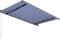 vidaXL - Luifel - handmatig - uittrekbaar - 500x300 - cm - blauw - en - wit