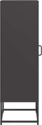 vidaXL - Hoge - kast - 36x39x123 - cm - koudgewalst - staal - zwart