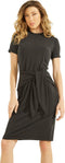 Guess Zaira - Dames Jurk - Geknoopte voorkant - Zwart - Maat XS