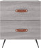 vidaXL - Nachtkastjes - 2 - st - 40x35x47,5 - cm - bewerkt - hout - grijs - sonoma - eiken