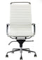 Feel Furniture - Luxe design bureaustoel van 100% rundleer - Hoge rugleuning - Wit