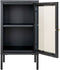 House Nordic Dalby Vitrinekastje - Zwart Staal - Glazen Deur - 38x70x35 cm